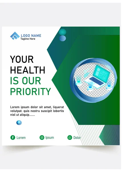 Sosyal medya ileti pankartı ve web şablonu