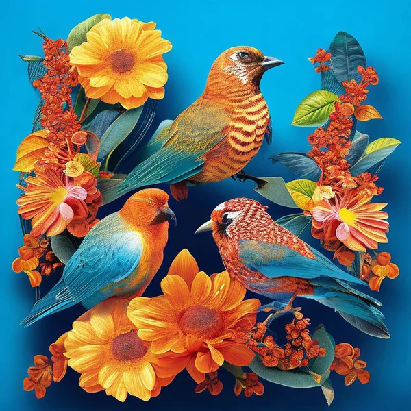 Mangeur Abeilles Queue Bleue Oiseau Coloré — Image vectorielle