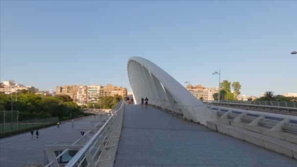 Valencia Spagna 2023 Ponte Alameda Valencia — Video Stock