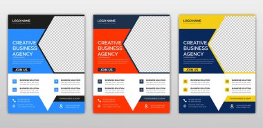 Yaratıcı iş kurumu broşür tasarımı. Pazarlama, iş teklifi, promosyon, reklam, yayın, kapak sayfası. Sosyal medya gönderi şablonu pazarlanıyor.