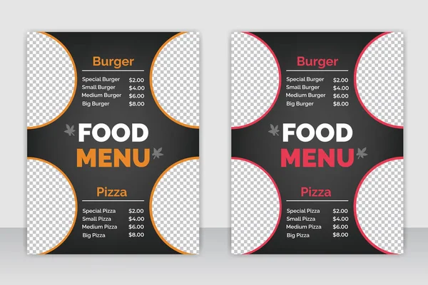 Векторный Шаблон Food Flyer Дизайн Фастфуда Шаблон Приготовления Пищи Меню — стоковый вектор