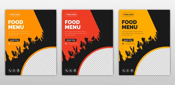 Food Flyer Velikost Vektorové Šablony Fast Food Flyer Design Šablona — Stockový vektor
