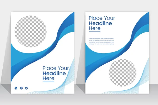 Business Cover Flyer Design Vorlage Vektorillustration Einfache Anpassung Broschüre Geschäftsbericht — Stockvektor