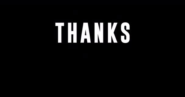 Thank You Watching Smooth Text Animation White Background High Quality — Vídeo de Stock