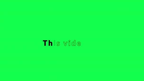 Grazie Aver Guardato Smooth Text Animation Uno Sfondo Verde Bianco — Video Stock