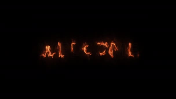 Welcome Lettering Animation Fire Text Effect Φωτιά Φακό — Αρχείο Βίντεο