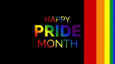 Mutlu Gurur Ayı. LGBT. Haziran. Tatil günü. LGBTQ Gurur Ayı soyut renkli arkaplan canlandırması.