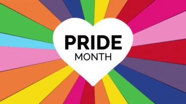 Gurur Aşkı ve LGBT renk bayrak çizgileri 4K video animasyonunda canlandırılmış arkaplan.