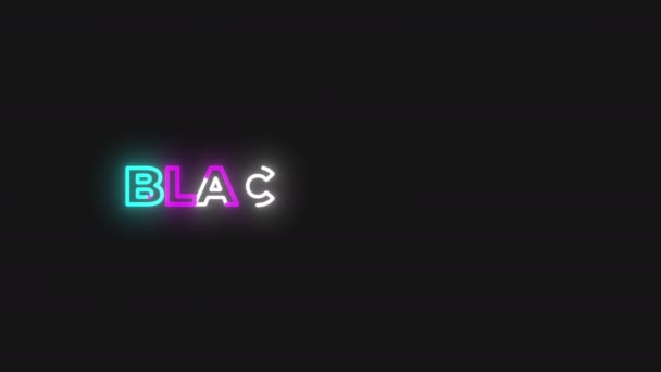 Анімований Знак Чорної Ятниці Чорна Ятниця Mega Продажу — стокове відео