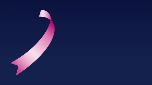 Bannière Vidéo Journée Mondiale Cancer Sur Fond Bleu Avec Ruban — Video