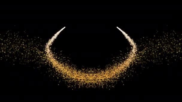 Animación Texto Ramadán Kareem Glitter Luz Círculo Rastro Brillante Estrella — Vídeos de Stock
