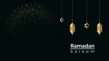 Müslümanların kutsal Ramazan ayı kutlamaları. Ramazan, Hac, Kurban ve İslami amaçlar olarak dini selamlar için animasyon arkaplanı.