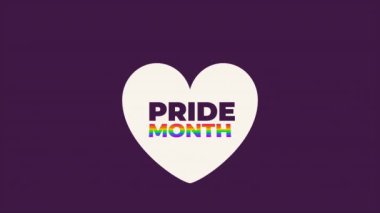 Gay gururu LGBTQ 4K video animasyonu. Gökkuşağı kurdele sembolü, LGBT gururu konsepti, LGBTQ insanları, Igbt hakları bilinçlendirme kampanyası, aynı cinsiyet evliliği.