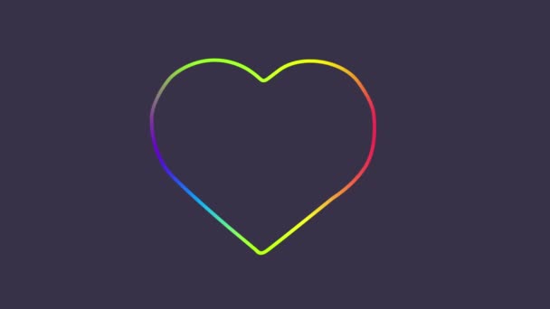 Video Animasi Gay Pride Lgbtq Dengan Simbol Pita Pelangi Konsep — Stok Video