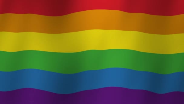 Gay Pride Vidéo Lgbtq Animée Avec Symbole Ruban Arc Ciel — Video