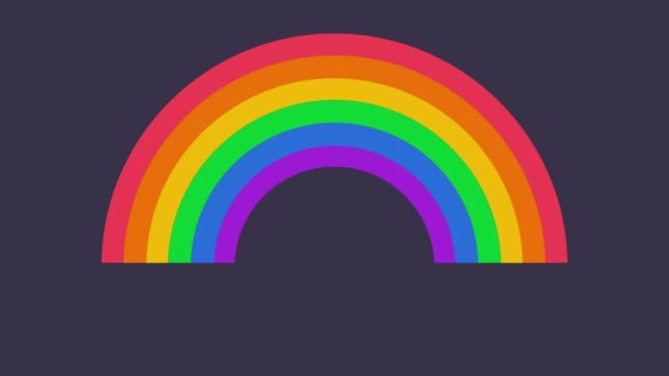 Gay Hrdost Lgbtq Video Animované Symbolem Duhové Stuhy Koncept Pýchy — Stock video