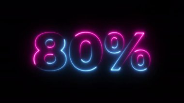 Neon video animasyon işareti. Neon etkisi 4K Video Hareketi CanlandırmasıName.