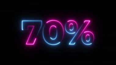 Neon video animasyon işareti. Neon etkisi 4K Video Hareketi CanlandırmasıName.