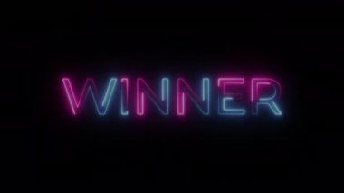 Neon video animasyon işareti. Neon etkisi 4K Video Hareketi CanlandırmasıName.