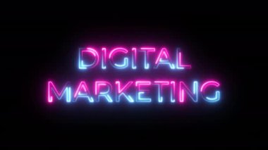 Neon video animasyon işareti. Neon etkisi 4K Video Hareketi CanlandırmasıName.