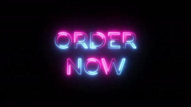 Neon video animasyon işareti. Neon etkisi 4K Video Hareketi CanlandırmasıName.