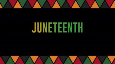 Haziran Bağımsızlık Günü animasyon metni. Özgürlük ya da Özgürlük Günü.