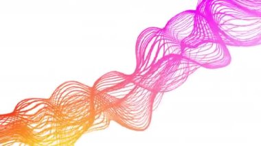 Türbülans dalga çizgileri arkaplan ile soyut şablon arka planı. Dalga, eğri büğrü, neon, fütürist, parlak.