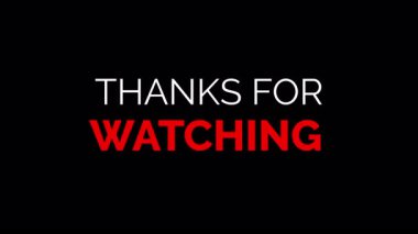 Metin tipografi animasyonu 4k videosunu izlediğiniz için teşekkürler