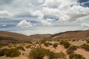 Güzel dağları olan ideal bir manzara. Manzaralı dağların manzarası, And Dağları, Arjantin. 