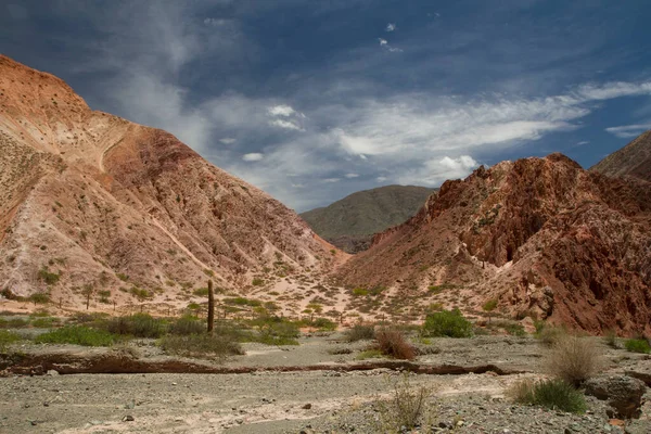 Paesaggio Deserto Veduta Delle Formazioni Rocciose Colorate Arenaria Nelle Ande — Foto Stock