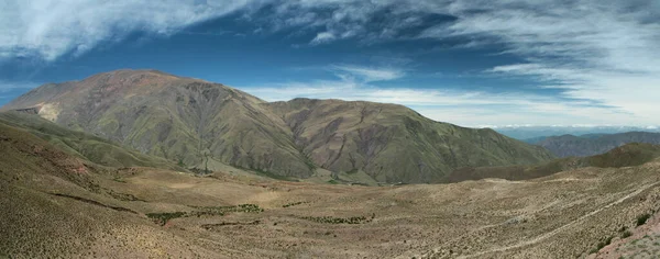 Панорамный Вид Горного Хребта Анд Вид Воздуха Холмы Зеленый Луг — стоковое фото
