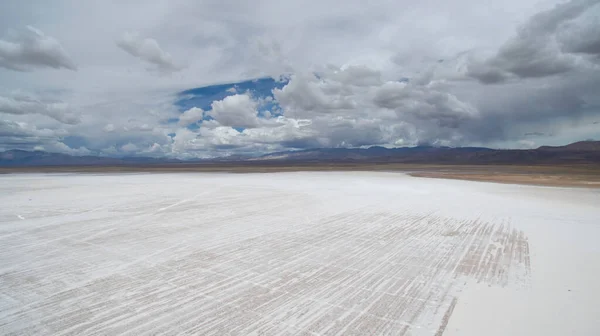 Zoutmijnen Witte Woestijn Luchtfoto Van Natuurlijke Zoutvlaktes Mijnen — Stockfoto