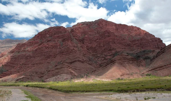 Красный Каньон Вид Засушливую Пустыню Красный Песок Песчаник Скалистые Образования — стоковое фото