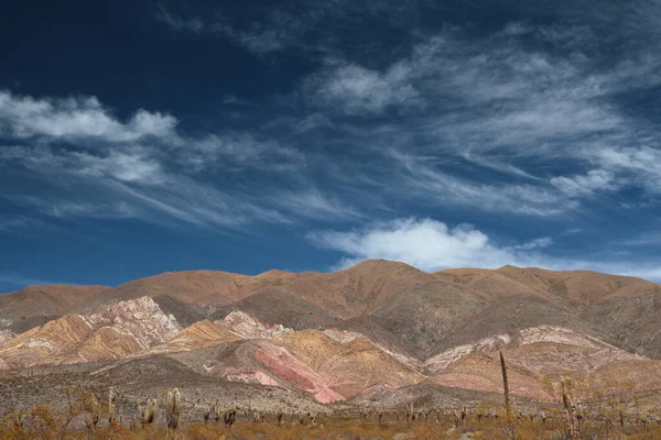 Árido Desierto Vista Panorámica Colorida Colina Del Parque Nacional Los — Foto de Stock