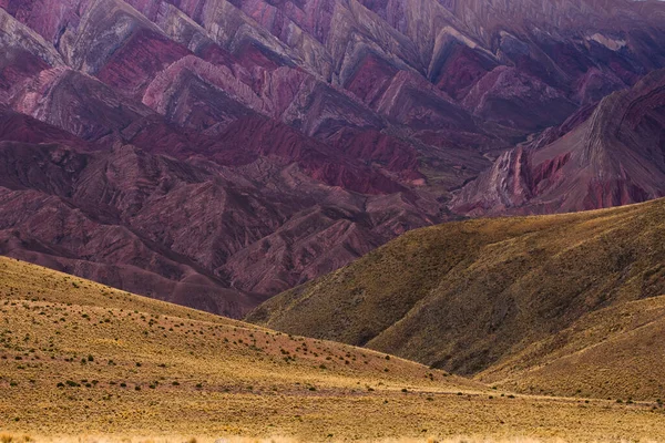 Naturlig Bakgrund Detaljerad Bild Berömda Hornocal Berg Humahuaca Jujuy Argentina — Stockfoto