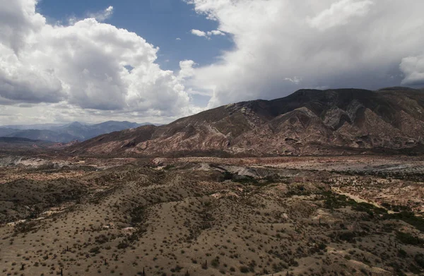 Los Cardones Nemzeti Park Légi Tájkép Színes Andok Hegy Sivatagban — Stock Fotó