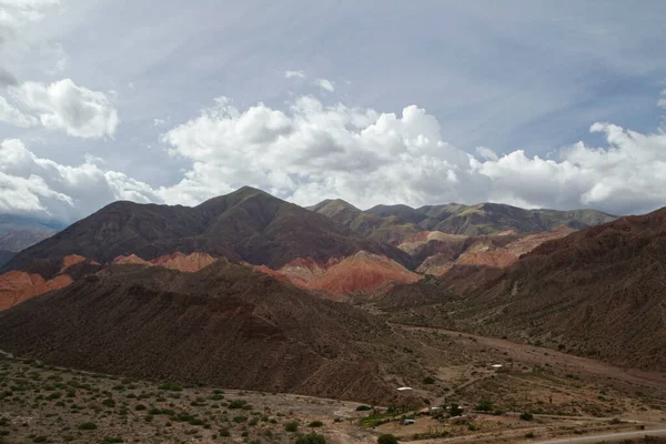 Пустынный Пейзаж Вид Воздуха Красочные Горы Долину Тилкаре Аргентина — стоковое фото
