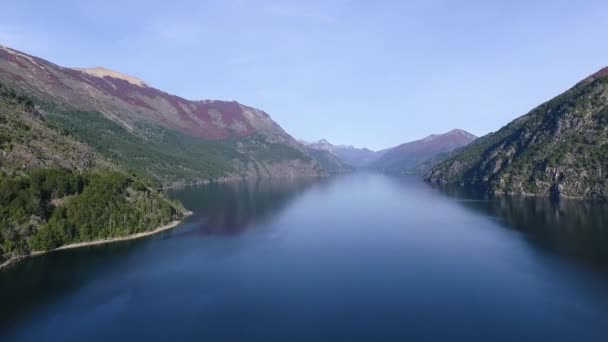 Voando Sobre Lago Nahuel Huapi Colina Llao Llao Bariloche Patagônia — Vídeo de Stock