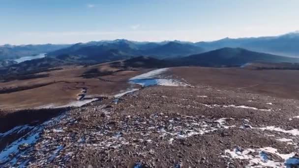 Luftaufnahme Flug Über Den Vulkan Bate Mahuida Villa Pehuenia Patagonien — Stockvideo