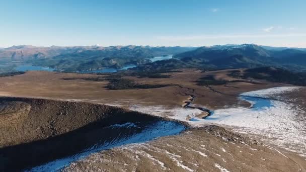 Αλπικό Τοπίο Αεροφωτογραφία Των Άνδεων Από Την Κορυφή Του Ηφαιστείου — Αρχείο Βίντεο