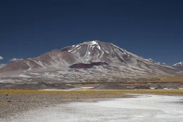 Vulkanisch Landschap Het Andesgebergte Uitzicht Vulkaan Incahuasi Hoog Cordillera Zomer — Stockfoto