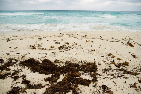Playa Tropical Vacía Día Tormentoso — Foto de Stock