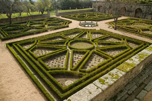 Projektowanie Krajobrazu Ogrodu Pusty Ogród Klasztorze San Lorenzo Escorial Hiszpania — Zdjęcie stockowe