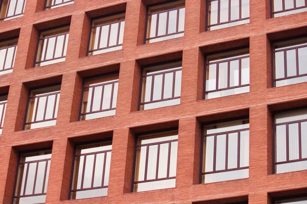 Urban Texture Pattern Architecture Closeup View Building Facade Apartment Windows — Stock Photo, Image