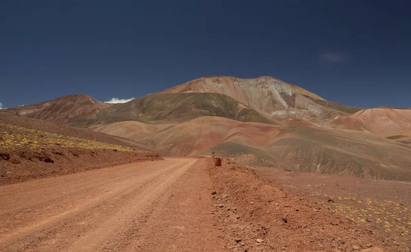 Chemin Terre Haut Dans Les Andes Voyager Long Route Travers — Photo