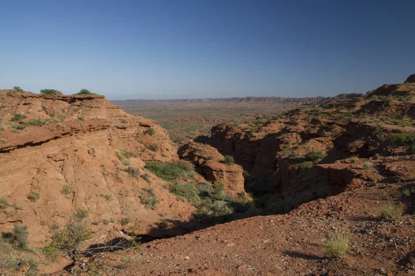 Путешествие Пустынный Пейзаж Мбаппе Вид Красную Пустыню Песчаник Скалы Скалы — стоковое фото