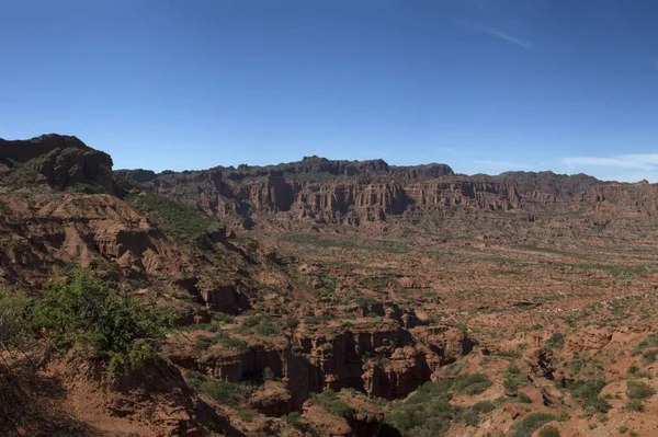 Canyon Rosso Vista Panoramica Del Deserto Arido Arenaria Scogliere Rocciose — Foto Stock