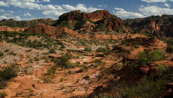 Arid Desert Landscape Geology Beautiful Hill Sierra Las Quijadas National — Stock Photo, Image