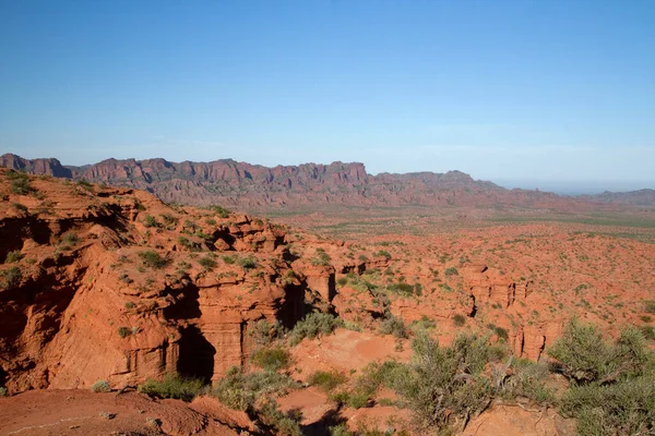 Красный Каньон Вид Пустыню Песчаник Скальные Образования — стоковое фото