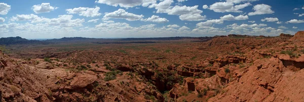 Paesaggio Deserto Veduta Panoramica Del Canyon Rosso Delle Scogliere Arenaria — Foto Stock